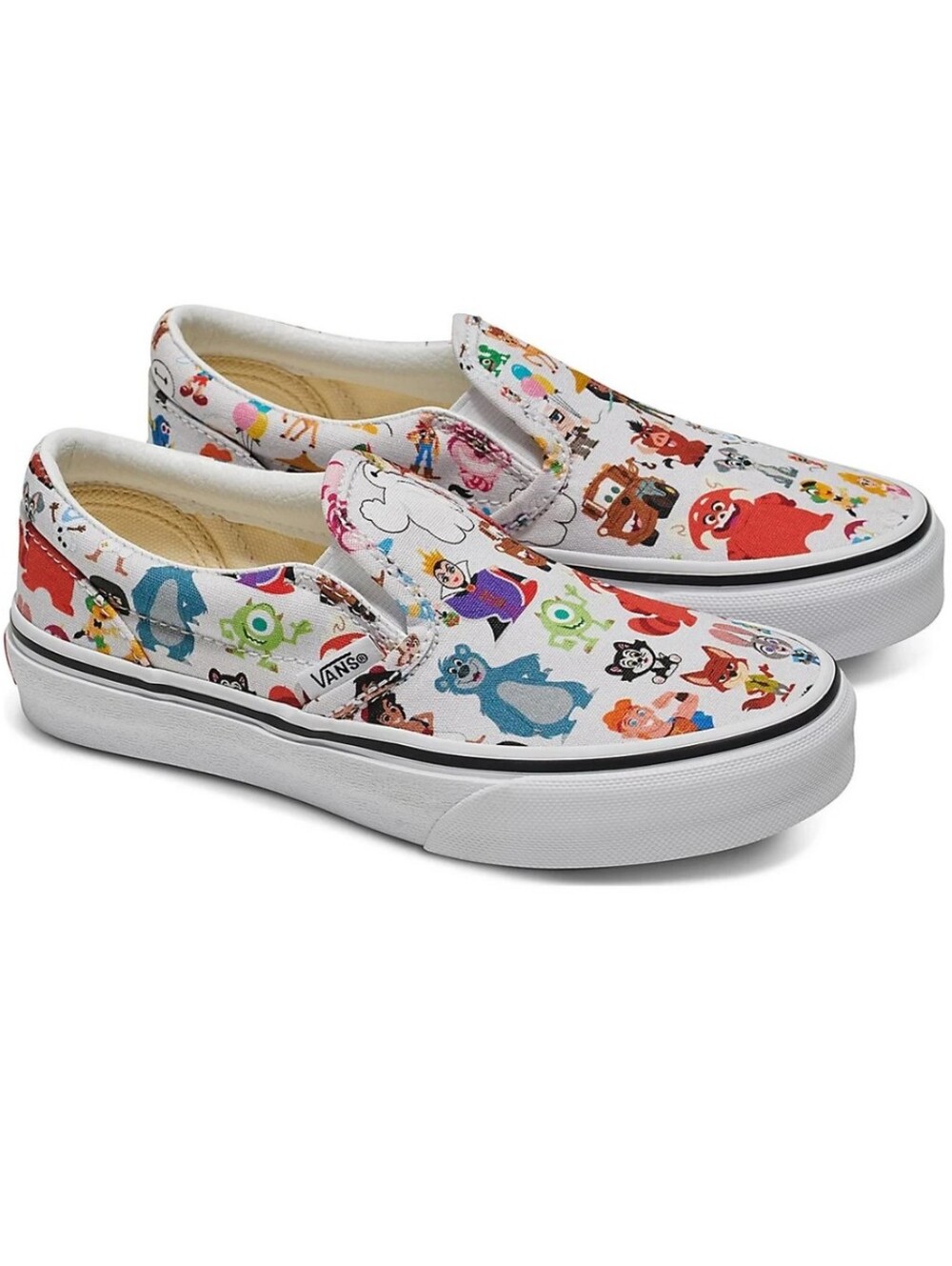 Disney 100 Characters Vans Slip Ons Womens Size 6.5